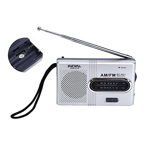 Rádio de bolso portátil, mini reprodutor de rádio AM FM, alto-falante de mídia de rádio, reprodutor