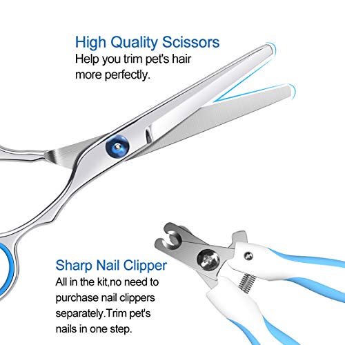 YIDON Dog Clippers Low Noise Cordless Rechargeable Professional Dog Grooming kit for Dogs Cats Pets[Upgrade] - Thumbnail 4