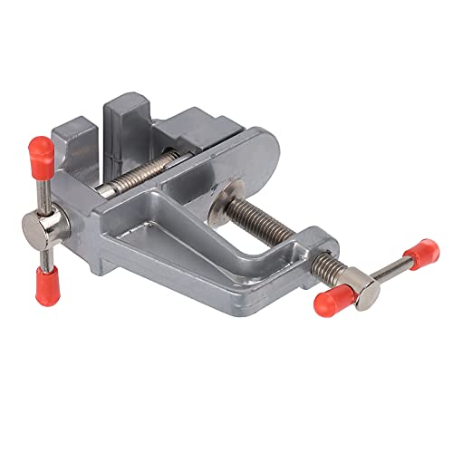 Tbest Mini étau d'établi de 1,1 Pouces, Pince de Table à Ouverture de Mâchoire pour Bricolage, Meulage, Perçage, Sculpture, Fabrication de Bijoux, Outil d'établi Compact en Alliage 'aluminium