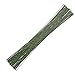 CCINEE 18 Gauge Dark Green Floral Paper Wrapped Wire 16 inch, 100/Package