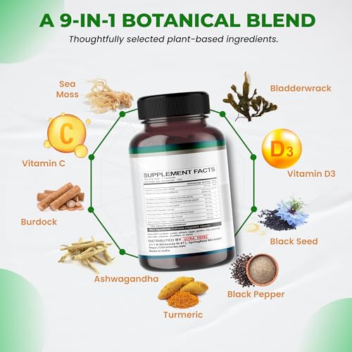 Ultra Herbs Sea Moss Capsules with Bladderwrack & Burdock (150 Count) — view 3