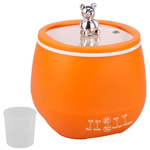 2,Mini Olla Arrocera, Pequeña Olla Arrocera Eléctrica con Cocción Automática y Función De Mantener Caliente para 2-4 Porciones, Olla Interior Antiadherente