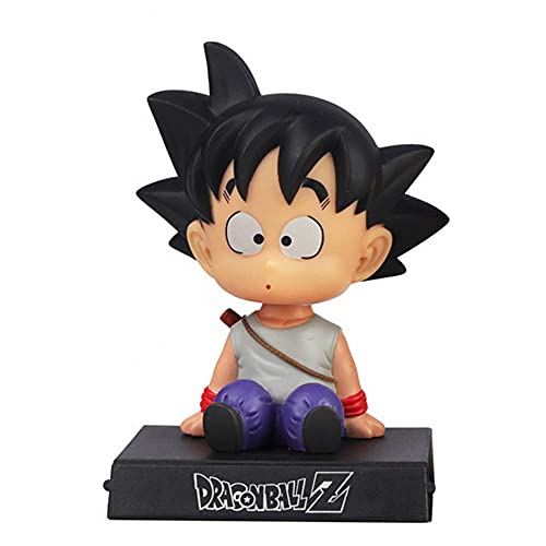 Image of AUGEN Super Hero Goku DBZ Grey Action Figure Limited Edition DBZ Bobblehead with Mobile Holder for Car Dashboard, Office Desk & Study Table (Pack of 1)
