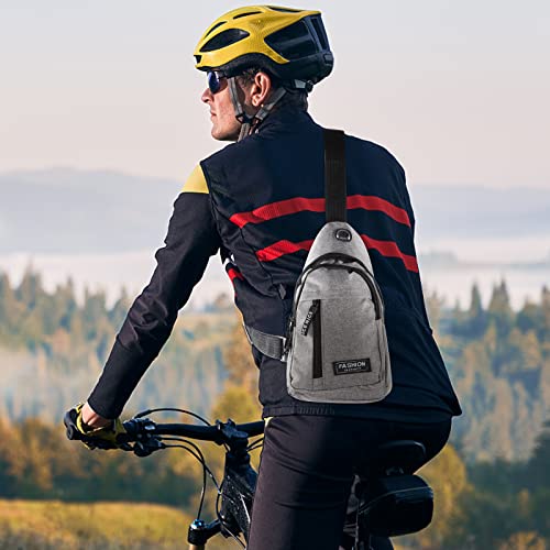 Yafe Sling Shoulder Backpack, Small Rucksack for Men Lightweight Nylon Sling Rucksack Bag Anti-theft Casual Men Women Chest Bag for Hiking Cycling Outdoor Travelling