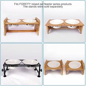 FOREYY-Set-of-2-Ceramic-Dog-Cat-Bowl-Set-Pet-Porcelain-Food-and-Water-Feeder-Dish-Bowls-with-Anti-Slip-Band-Dishwasher-and-Microwave-Safe-Large - Cucciolini Doodles   FOREYY-Set-of-2-Ceramic-Dog-Cat-Bowl-Set-Pet-Porcelain-Food-and-Water-Feeder-Dish-Bowls-with-Anti-Slip-Band-Dishwasher-and-Microwave-Safe-Large