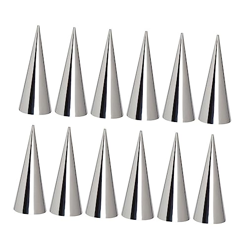 NAMOARLY 30pcs Croissant Baking Cones Stainless Steel for Pastry Cupcake and Desserts