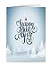 Happy New Year Cards - One Jade Lane - Winter White, 5x7, Heavy Stock, Set of 18 Holiday Cards & Envelopes.