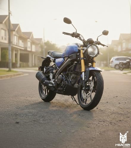 Image of XSR 155 Durable Headlight Protector Grill|Headlight Guard|Jaali Honeycomb Design Black Finish Compatible For Yamaha XSR 155