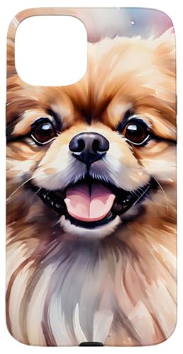 Pekingese Cute Watercolor Art Case for iPhone 15 Plus