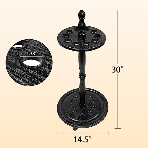 MoyanSuper Pool Stick Holder Billiard Cue Rack Holds 10 Sticks Floor Stand Black