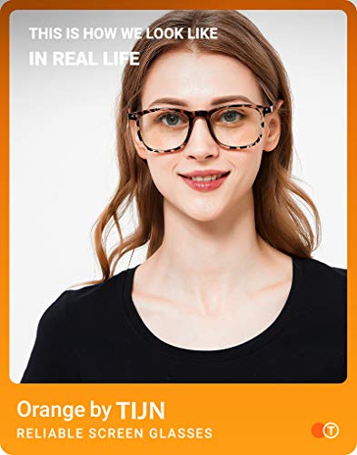 TIJN Sleep Glasses for 99.9% Blue Green Light Blocking Dual AR Coatings Red Lens for Computer Gaming Reduce Eyestrain,Declan