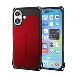 エレコム iPhone 17 ケース カバー 耐衝撃 衝撃吸収 ZEROSHOCK [フィルム付き] ハニカム構造 4つ角ダンパー カメラレンズ保護設計 レッド PM-A25AZERORD