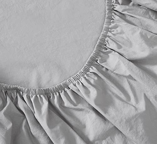 Image of Tommy Bahama - Queen Sheets, Organic Cotton Bedding Set, Softens with Each Wash (TB T200 Grey, Queen)