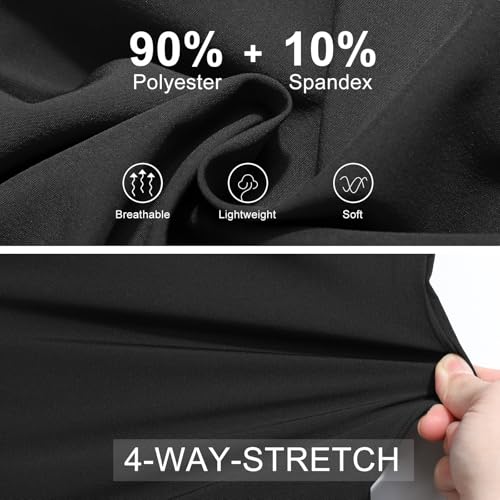 Surenow Men's Athletic Pants Elastic Waist Quick-Dry Lightweight Pants Workout Outdoor Sweatpants with Zipper Pockets4