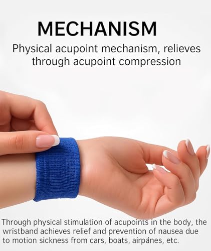 Image of Anti-Nausea Wristband for Anxiety, Travel, Sea, Car, Air Sickness Reliefs Handband with Pair (pack of-4)