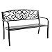 Patio Premier Simply Elegant Metal Park Bench in Black