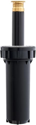 Orbit 80358 - Rociador profesional con cabezal de pulverización emergente regulador de presión con boquilla de latón, medio rociador de 3 pulgadas