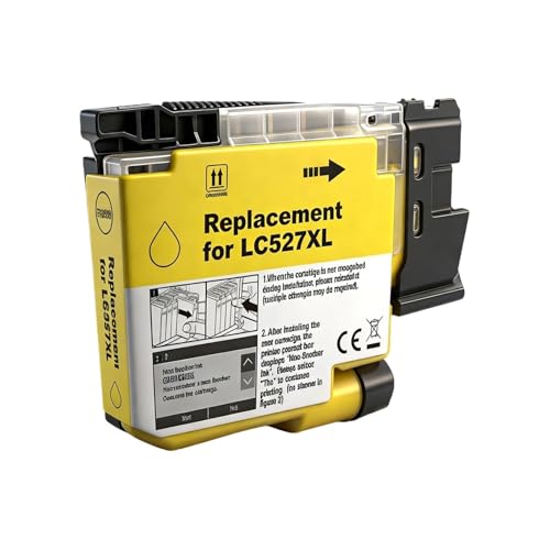 Cartouche LC527XL jaune compatible avec imprimante Brother MFC-J4350DW et MFC-J4550DW