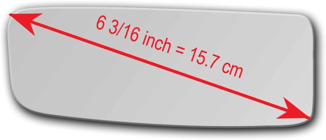 New LOWER CONVEX Replacement Mirror Glass with FULL SIZE ADHESIVE for SPRINTER Driver Side View Left LH - CHECK SIZE