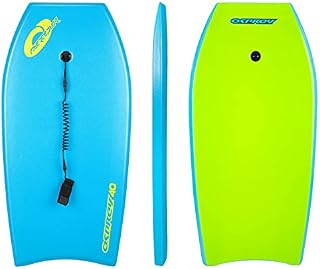Osprey 40 Inch Body Board with Leash, HDPE Slick and Crescent Tail, XPE Boogie Board for Adults Children Kids, Multiple Colours,Blue