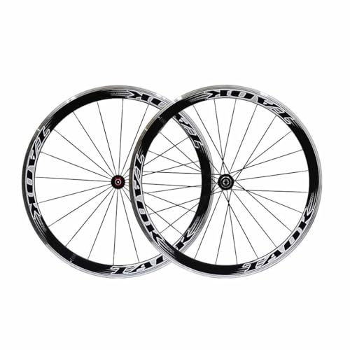 700C ロードバイクホイールセット 20/24穴 Vブレーキリム 700C-23C-25C-28Cタイヤ用 100/130mmクイックリリースハブ 9/10/11スピードカセット用(Black Silver)