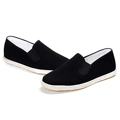 Lazutom Unisex Old Beijing Martial Art Kung Fu Tai Chi Cotton Sole Canvas Shoes (Black, Eu 41) #TOP2