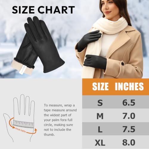 Image of Air Curvey Womens Winter Touch Screen Leather Gloves
