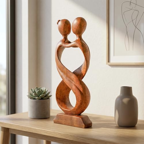 Estatua de madera tallada a mano G6 Collection 12 pulg miniatura 2