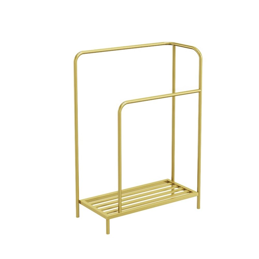 towel rail Floor-standing Towel Rack Household Bathroom Storage Light Luxury Punch-free(Gold)