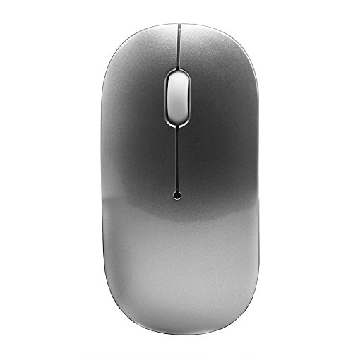 Ratón Bluetooth 4.0 ratón inalambrico modo dual conectar ratones de computadora para Windows MAC (Silver)