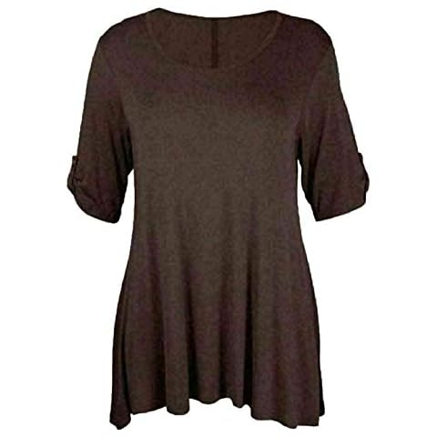 FASHION 7STAR Haut évasé grande taille marron Cover