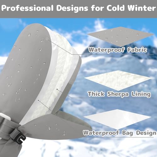 Olreco Baby Toddler Mittens Waterproof Infant Baby Winter Mittens Toddler Snow Gloves for Kids Winter Gloves for Boys Girls3