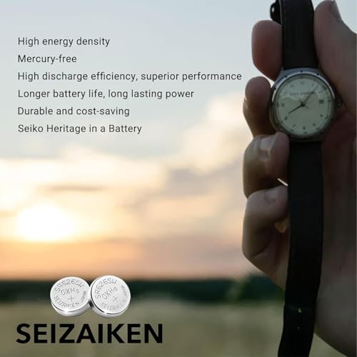 Image of SEIZAIKEN SR626SW Silver Oxide Watch Battery, 1.55V, 30mAh, Mercury-Free, Made in Japan, 377 Model, High Energy Density, Clean Room Manufactured (Pack of 5)