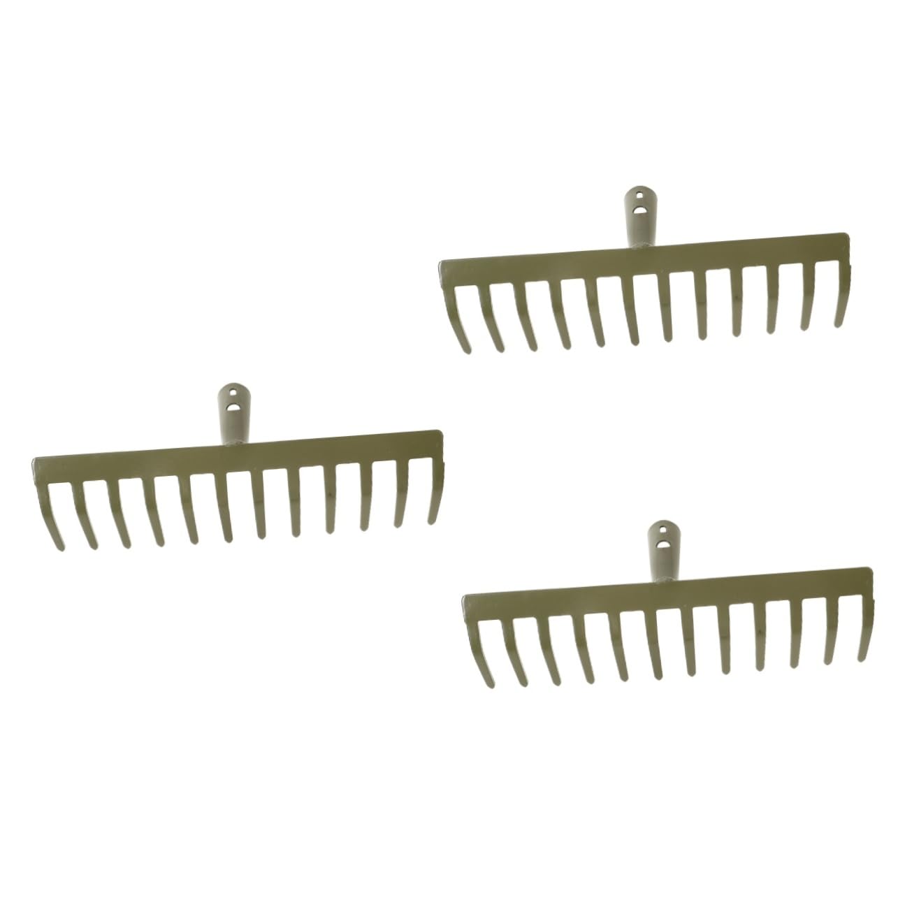 jojofuny 3pièces Râteau De Jardin Ergonomique à Dents pour Ramasser Nettoyer Plantes Outil De Jardinage Pratique pour Entretien Extérieurs