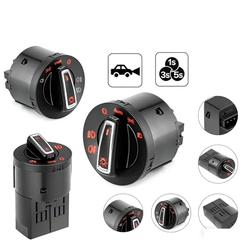 Interruptor de control de faros de 14 pines para VW Golf y Jetta con módulo sensor de luces 5