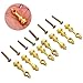 Brass Shelf Rail, 8pcs Metal Spindles Furniture Connectors for Glass Repair Mandrel Golden Iron for Glass Railing, Cabinets and Bar Carts