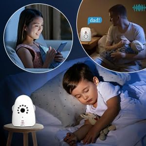 Miniatura 7 de TimeFlys Monitor inteligente para bebé con audio y cámara IP, cámara WiFi para mascotas de video para interiores, cámara IP, cámara de seguridad