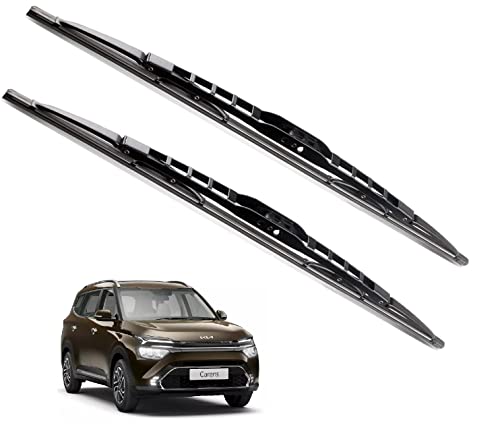 Image of Euro Care Metal Type Wiper Blade Compatibility with Kia Carens Windshield Car Wiper Blade Size D-24,P-16