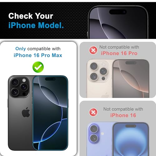 Image of CEDO Magic Box Tempered Glass for iPhone 16 Pro Max | Dust & Bublle Free Installation Screen Protector with auto Alignment Tool | HD Clear Quality Tempered Glass with Easy Installation Kit (Black)