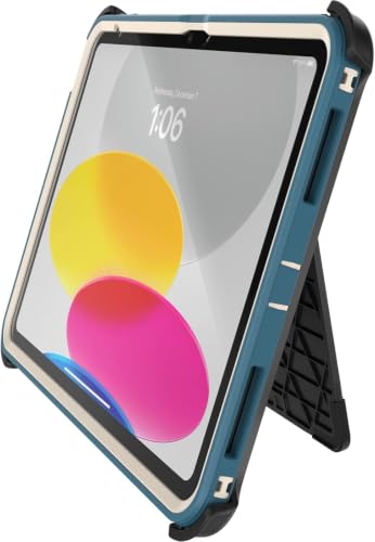 Image of OtterBox iPad (A16) & iPad 10th Gen (Only) Defender Series Case - Baja Beach (Blue) - Multi-Layer Protection - Four Position Stand - Built-in Screen Protector - Port Covers - Apple Pencil Storage