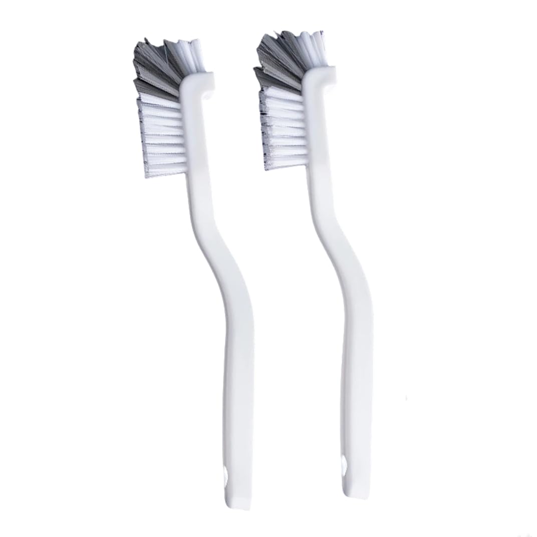 Cepillo de Limpieza de Cocina con Mango de bambú Natural y cerdas de sisal, Ideal para Fregar Platos, sartenes de Hierro Fundido, ollas y sartenes (Blanco, 2 Unidades)