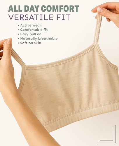 Andrew Scott Girls Cotton Stretch Cropped Cami Training Bra | Pack of 104