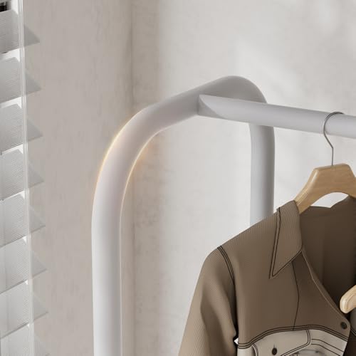 SINGAYE Clothes Garment Coat Rack Drying Clothing Racks Metal Freestanding for Hanging Clothes Portable Closet for Laundry Bedroom White thumbnail 4