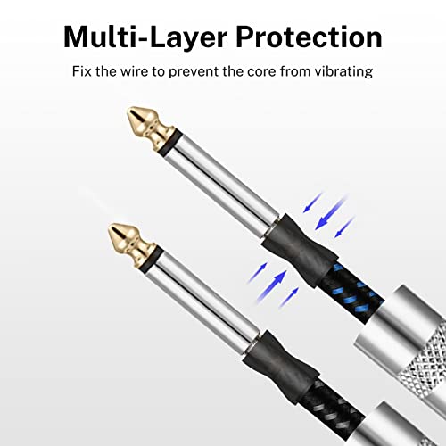 Donner Dst-100R 39 Inch Electric Guitar Beginner Kit Solid Body Full Size Red Hss Pick Up For Starter & Donner Guitar Cable 10 Ft 2 Pack #TOP7