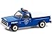 1981 Chevy C-10 Custom Deluxe Pickup Truck Blue with White Truck Bed Cover Conrail (Consolidated Rail Corporation) Police Hobby Exclusive 1/64 Diecast Model Car by Greenlight 30278