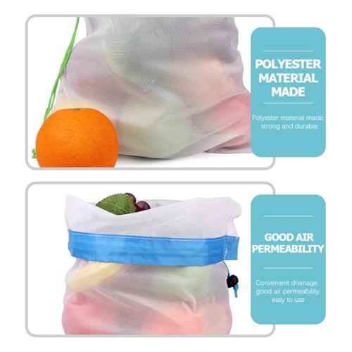 Bolsas de malla para almacenamiento de verduras YARNOW en tres tamaños prácticos 3
