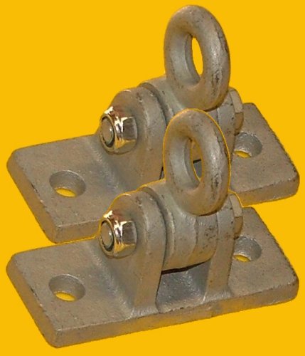 Playkids Swing Hanger Swivels (Two) – Commercial Grade (2 Bolt) for Swing Set Playground