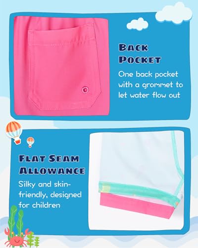 Image of SURF CUZ Boys Swim Trunks with Boxer Brief Liner Toddler Boy Stretch Swimsuit Shorts Quick Dry Swimming Trunks Bathing Suit