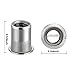 Wensilon 100Pcs Rivet Nut M8 Metric Stainless Steel 304 Finish Flat Head Rivnut Threaded Insert Nut Knurled Body