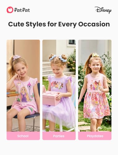 Image of Disney Princess Scrunchies for Girls, 3PCS Cute Hair Ties No Damage & Ponytail Holders, Ariel Cinderella Belle Hair Accessories for Kids Hair Scrunchies, Birthday Gifts for Toddler Girls